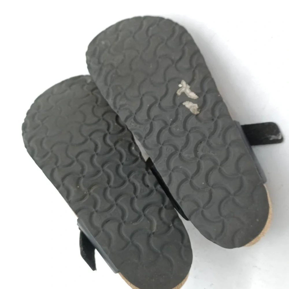 Birkenstock Gizeh Black Thong Sandals Women 38 L7 M5 Comfort Cork Shoes BI3